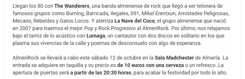 AlmeriRock Almería is different